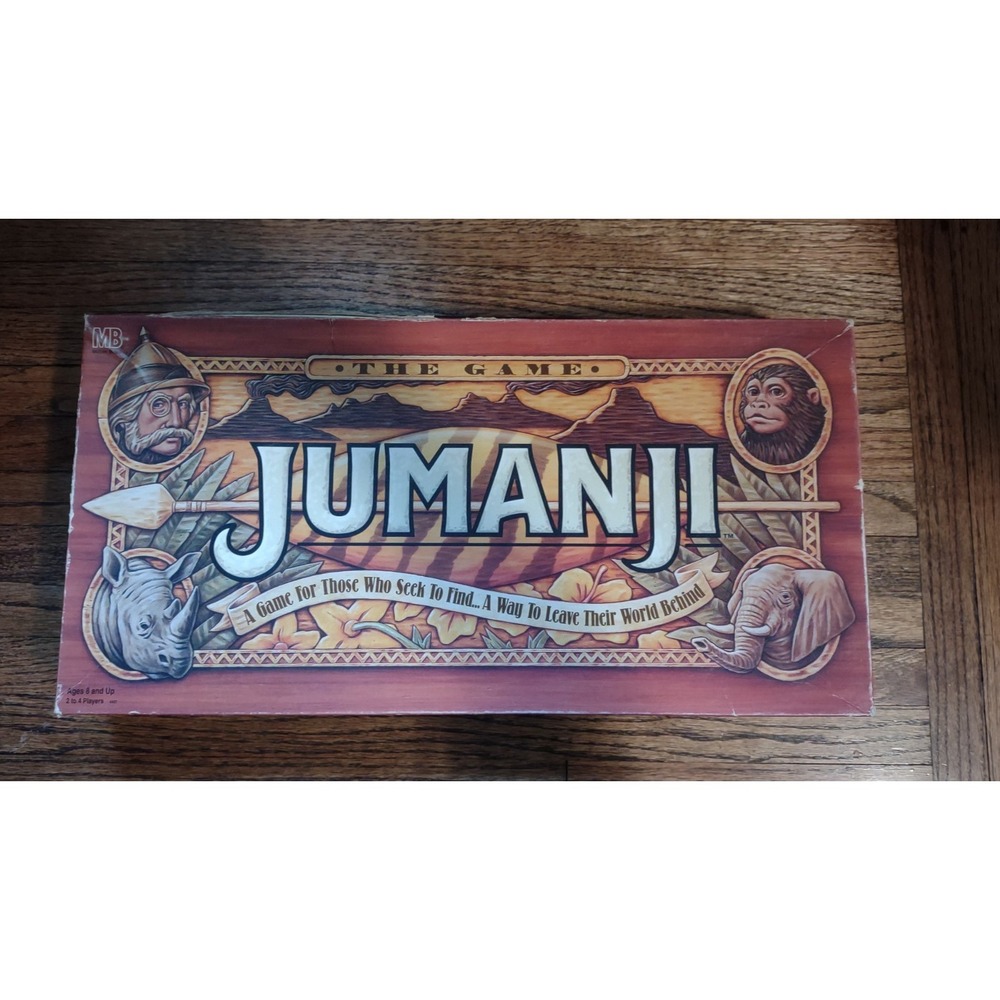 Jumanji The Game 1995 Milton Bradley Board Game Vintage Red Decoder 4634-L1 - Picture 2 of 10